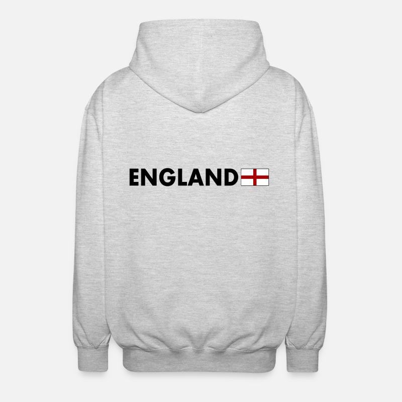 England - Unisex Hooded Jacket - light heather grey
