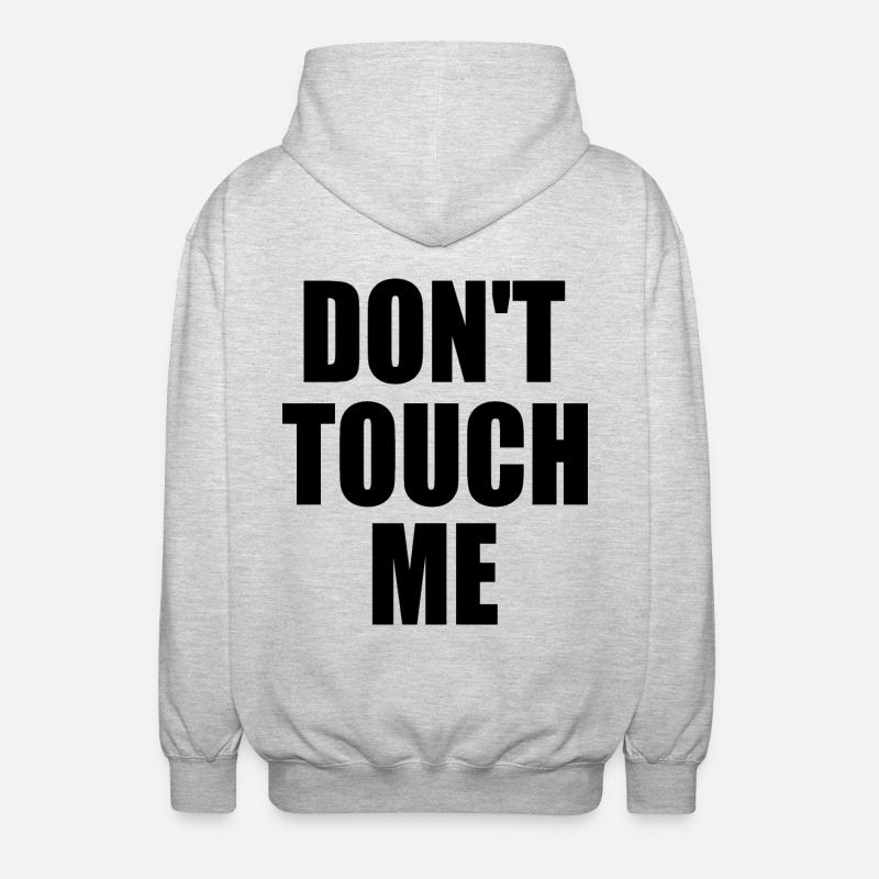 Dont touch me - Unisex Kapuzenjacke - Hellgrau meliert