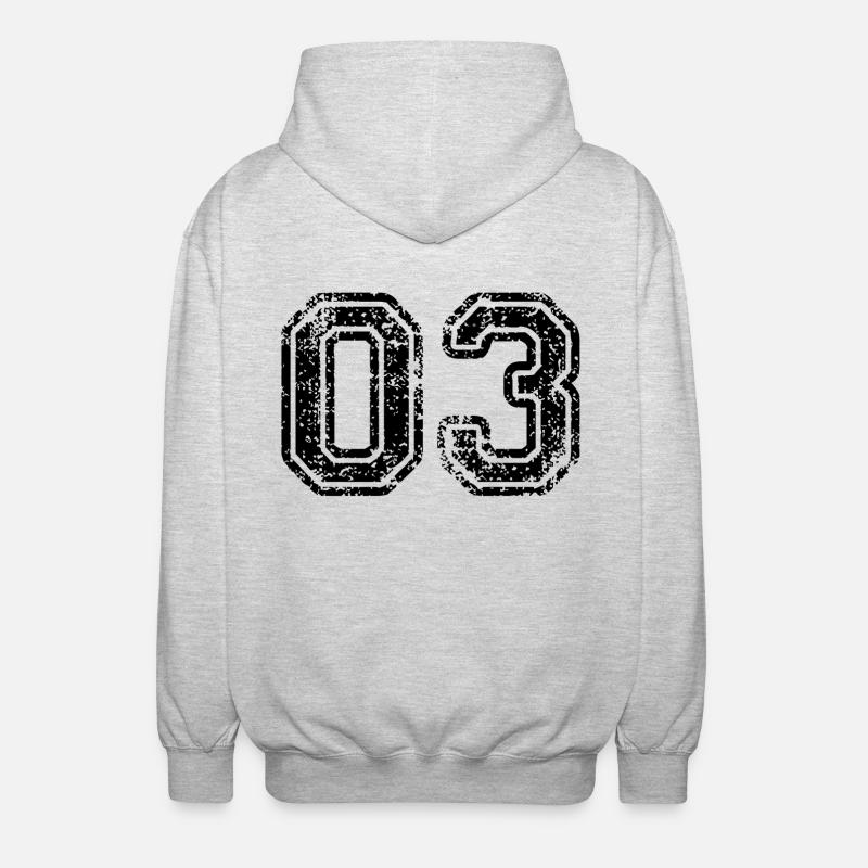 03 - Veste à capuche unisexe - gris clair chiné