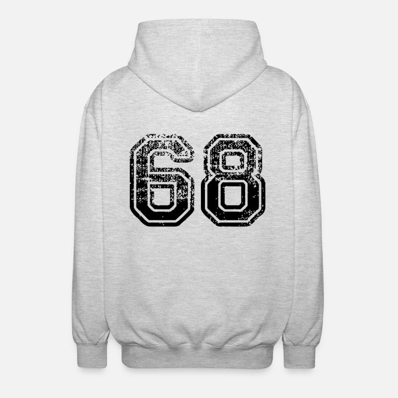 68 - Veste à capuche unisexe - gris clair chiné
