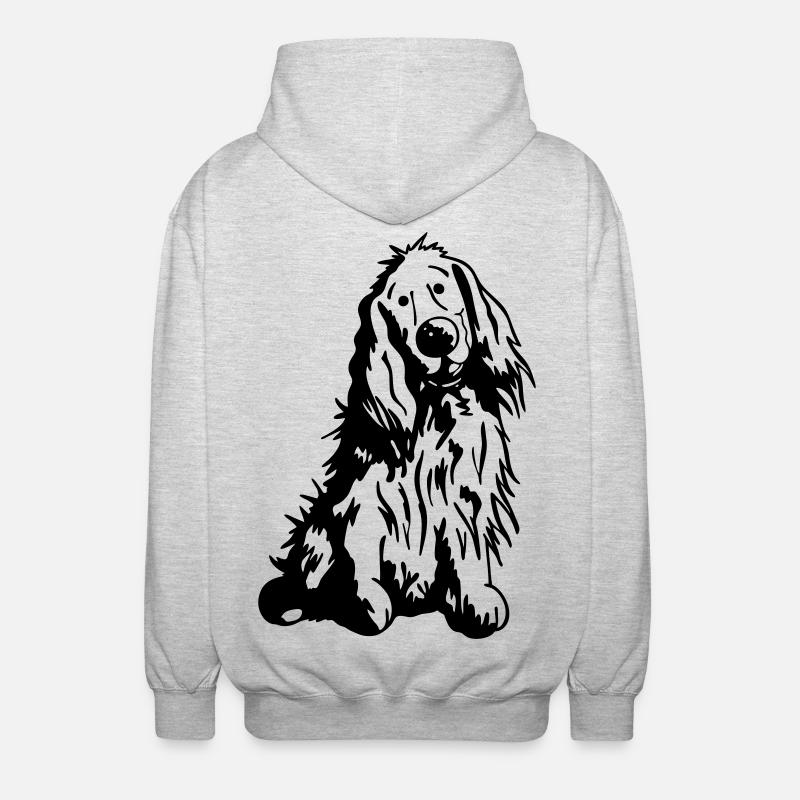 Verträumter Cocker Spaniel - Unisex Kapuzenjacke - Hellgrau meliert