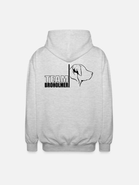 TEAM Broholmer Dog Dog Wilsigns - Unisex Hooded Jacket - light heather grey