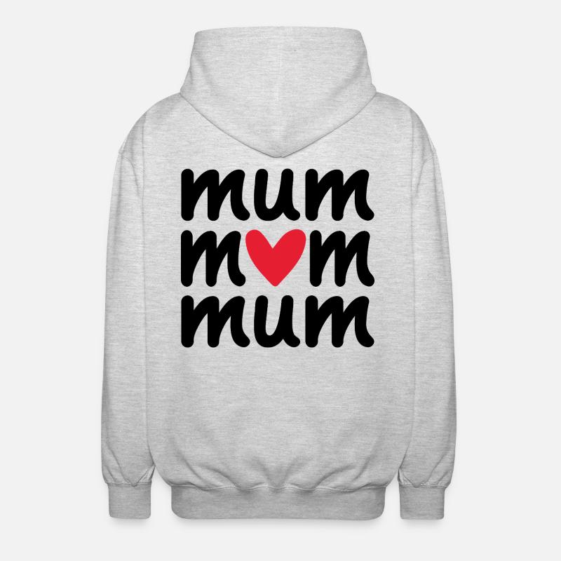 Mama, Mama, Mama - Unisex Kapuzenjacke - Hellgrau meliert
