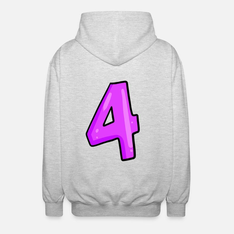 4 - Veste à capuche unisexe - gris clair chiné