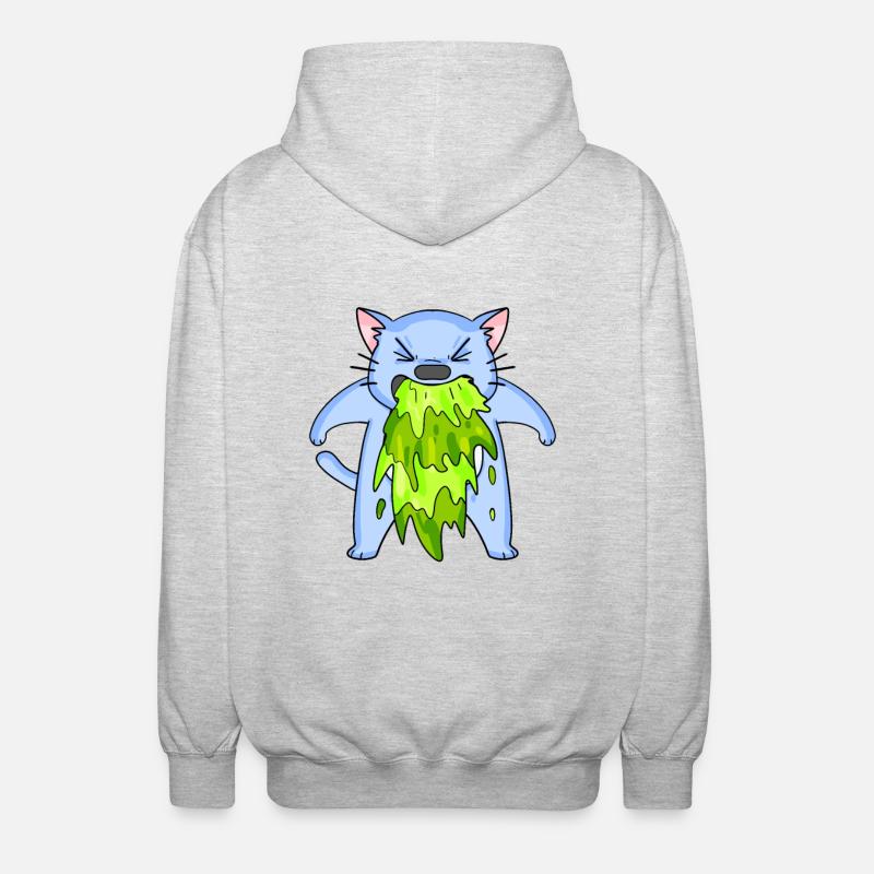 Erbrechen - Unisex Kapuzenjacke - Hellgrau meliert