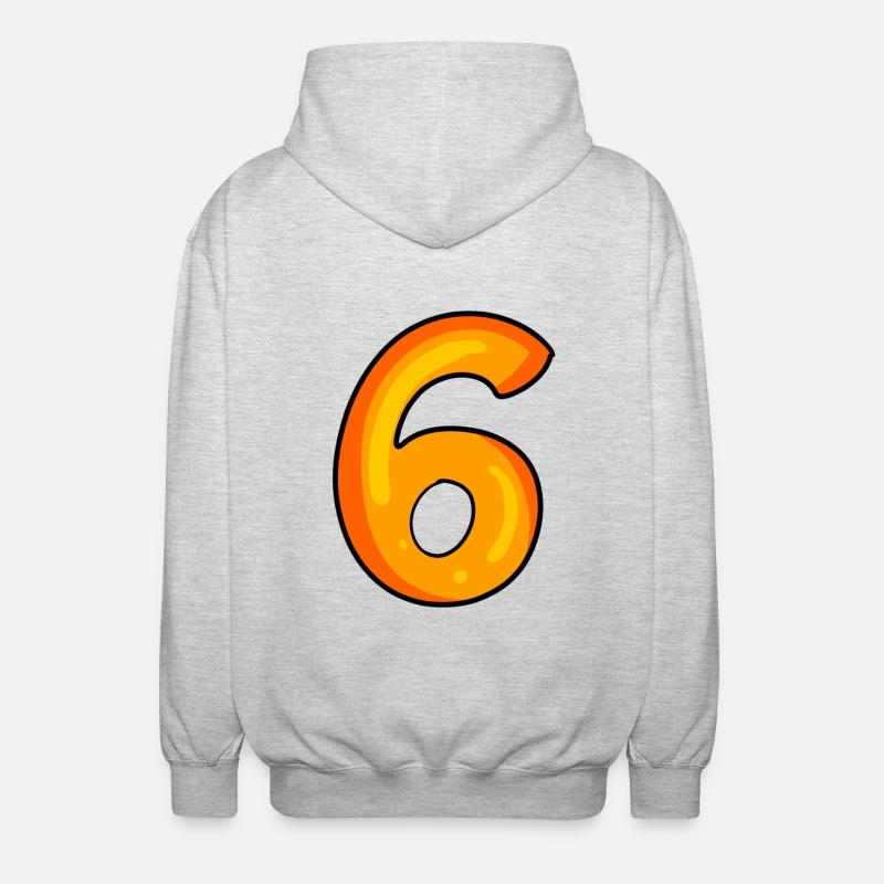 Nummer 6 - Luvjacka unisex - ljusgråmelerad