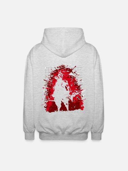 Bogenschießen - Unisex Kapuzenjacke - Hellgrau meliert