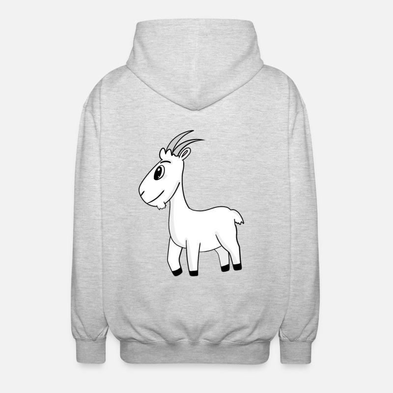 Bouc de chèvre - Veste à capuche unisexe - gris clair chiné