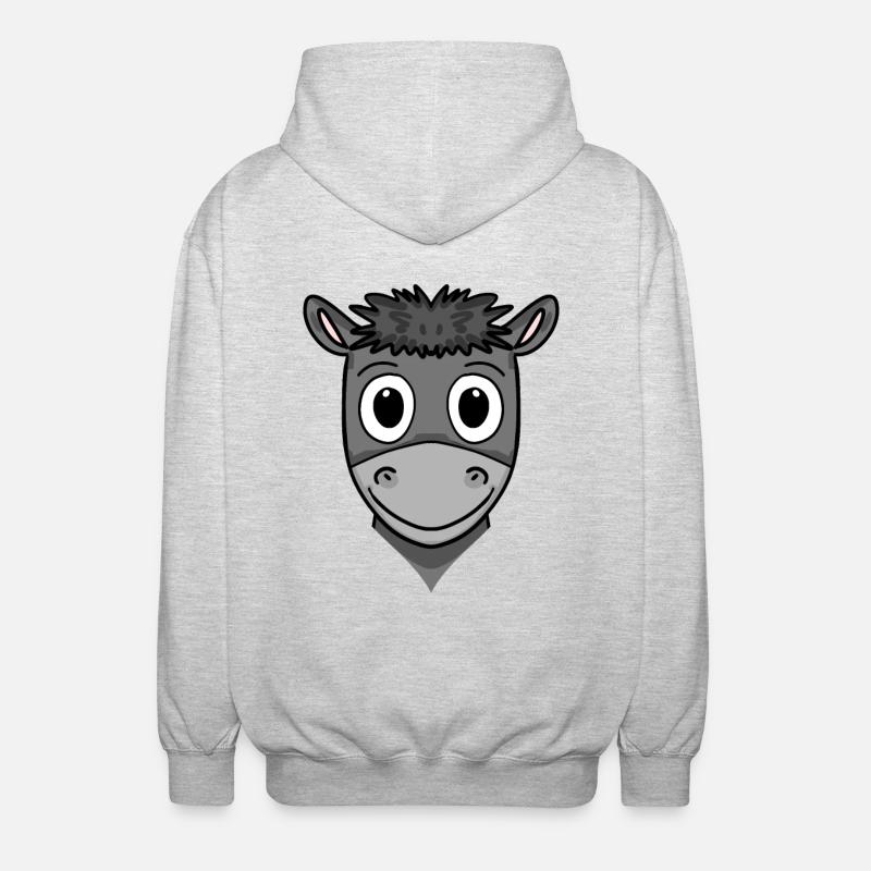 Tête d’âne - Veste à capuche unisexe - gris clair chiné