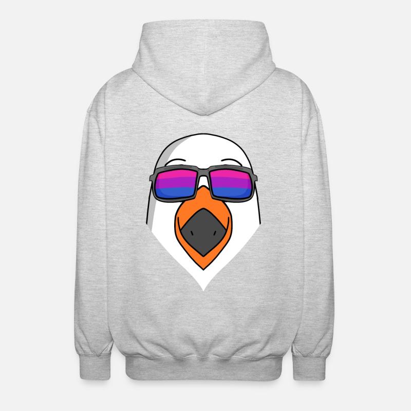 Bisexuell Möwe Geschenk - Unisex Kapuzenjacke - Hellgrau meliert