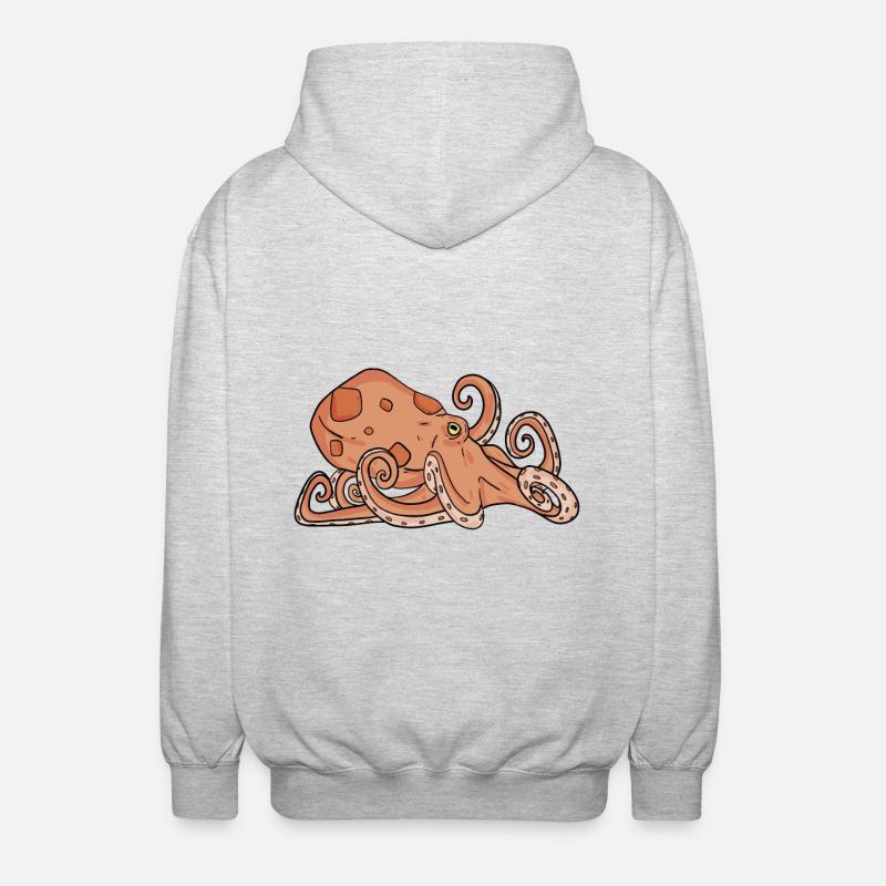 Octopus Octopus - Unisex Hooded Jacket - light heather grey
