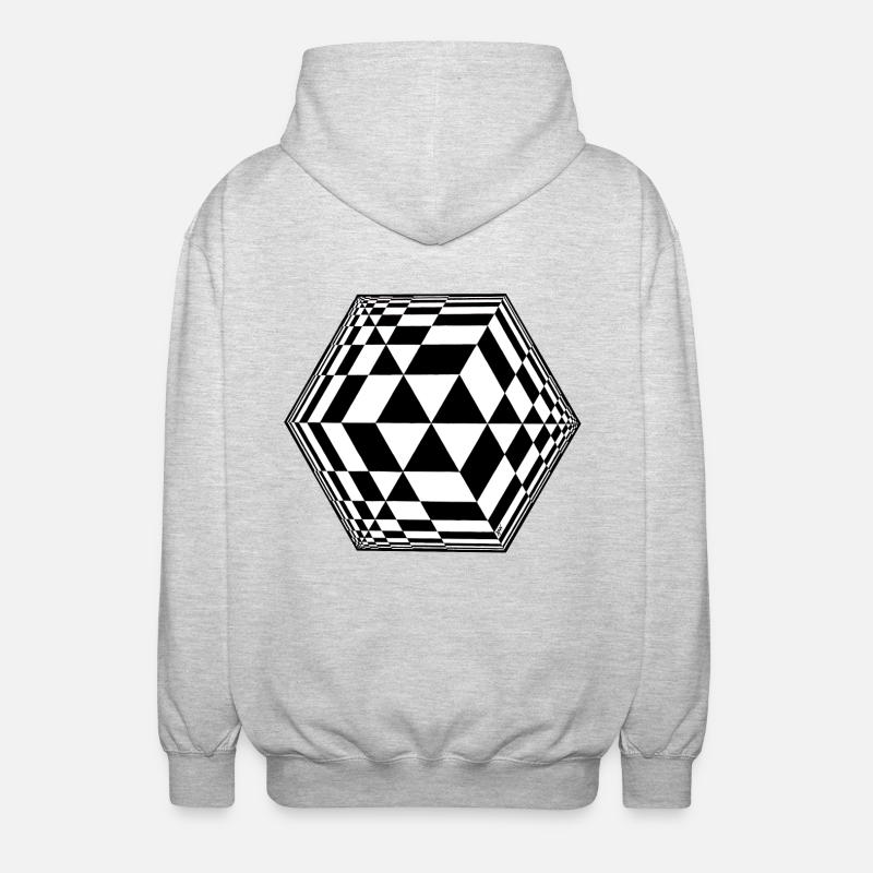 cube - Unisex Hooded Jacket - light heather grey