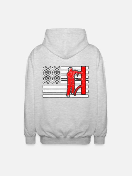 Wing Chun - Unisex Kapuzenjacke - Hellgrau meliert