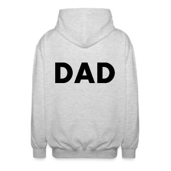 Dad - Veste à capuche unisexe - gris clair chiné - Dos - AI Model Male 185 light (185cm)