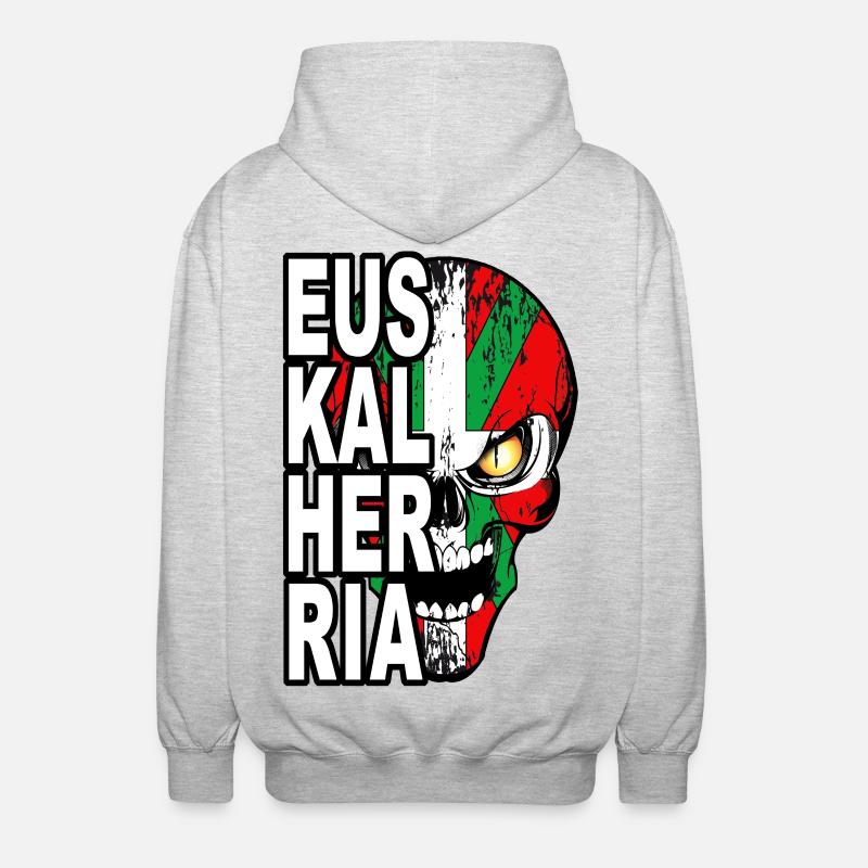 Basque skull 26 - Veste à capuche unisexe - gris clair chiné