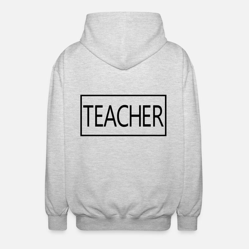 Cadeau d'enseignant diplômé fier d'enseigner - Veste à capuche unisexe - gris clair chiné