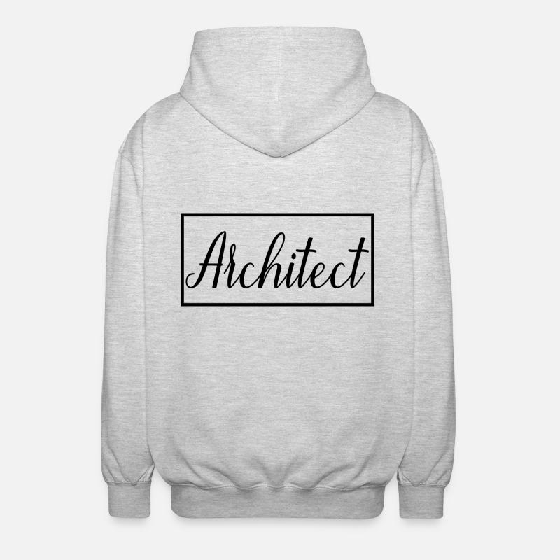 Architecte Fier étudiant architecte diplômé - Veste à capuche unisexe - gris clair chiné