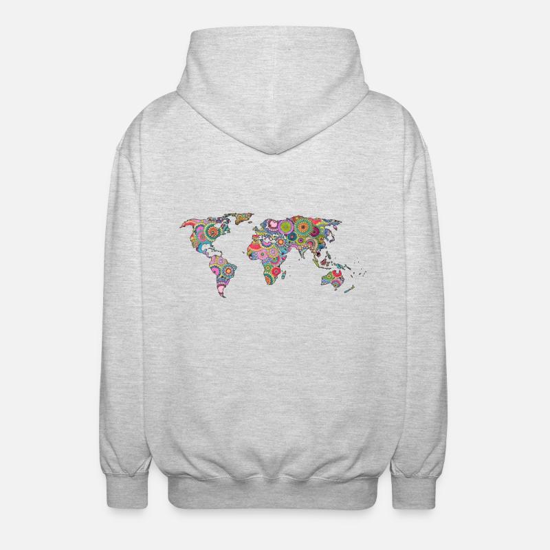 Le monde de hipsters - Veste à capuche unisexe - gris clair chiné