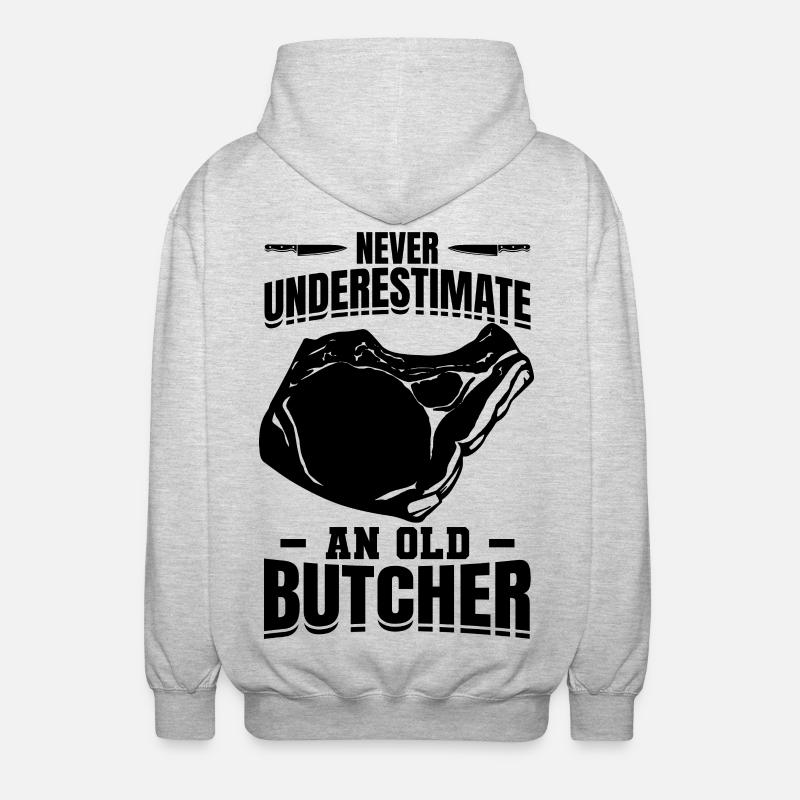 Papy boucher - Veste à capuche unisexe - gris clair chiné