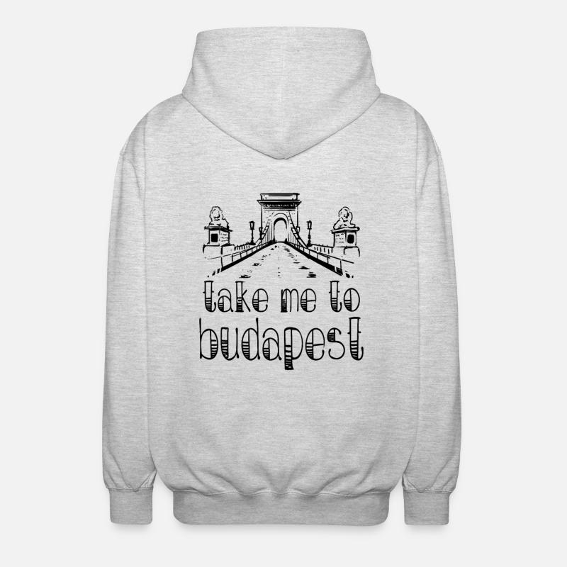 Budapest - Veste à capuche unisexe - gris clair chiné