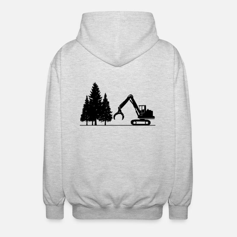 Conception de la moissonneuse - Veste à capuche unisexe - gris clair chiné