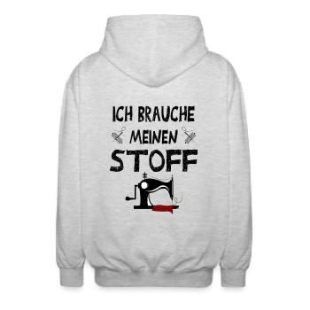 Schneider Lustig - Unisex Kapuzenjacke - Hellgrau meliert - Hinten - AI Model Male 185 light (185cm)