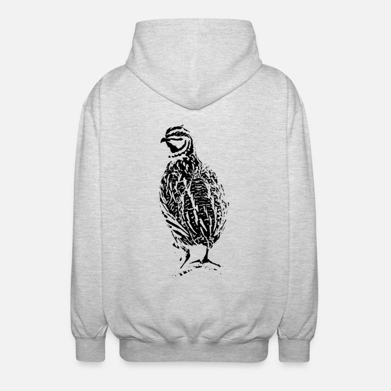 Conception de caille - Veste à capuche unisexe - gris clair chiné