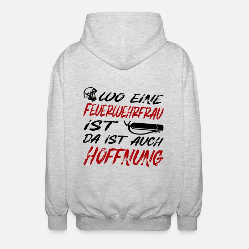 Conception de pompier - Veste à capuche unisexe - gris clair chiné