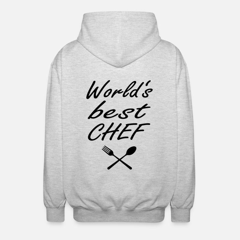 Worlds best Chef - Unisex Kapuzenjacke - Hellgrau meliert