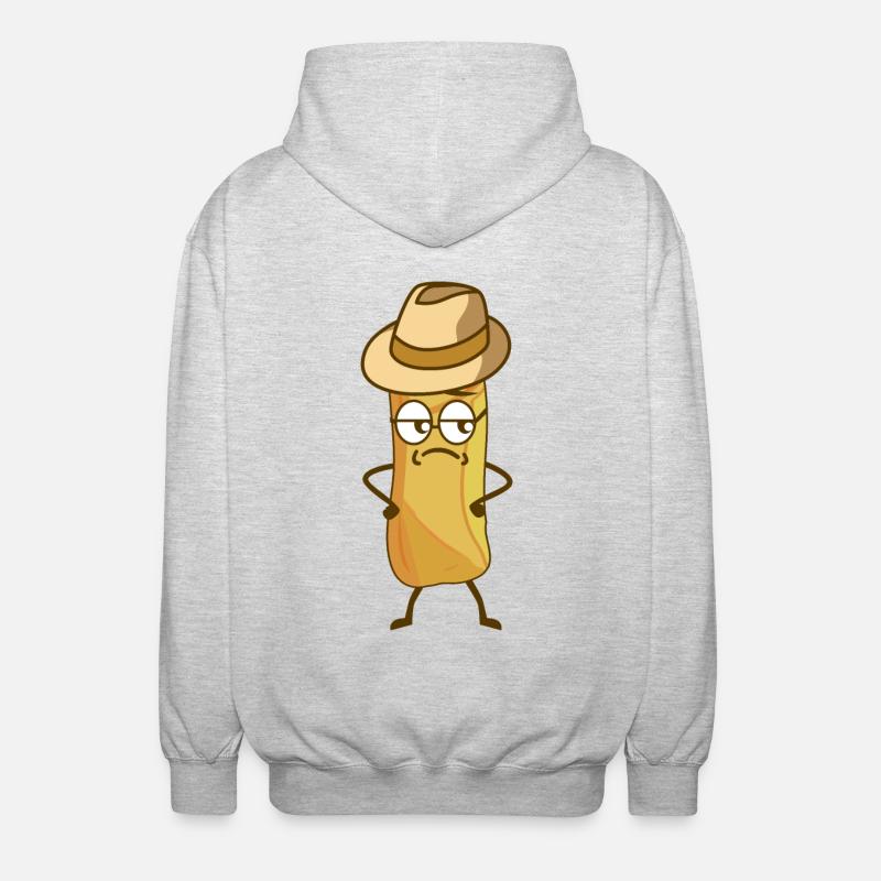 spring roll - Unisex Hooded Jacket - light heather grey