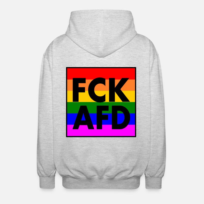 Fck afd - Veste à capuche unisexe - gris clair chiné