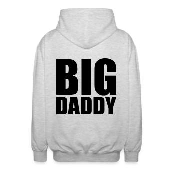 BIG DADDY - Unisex Kapuzenjacke - Hellgrau meliert - Hinten - AI Model Male 185 light (185cm)