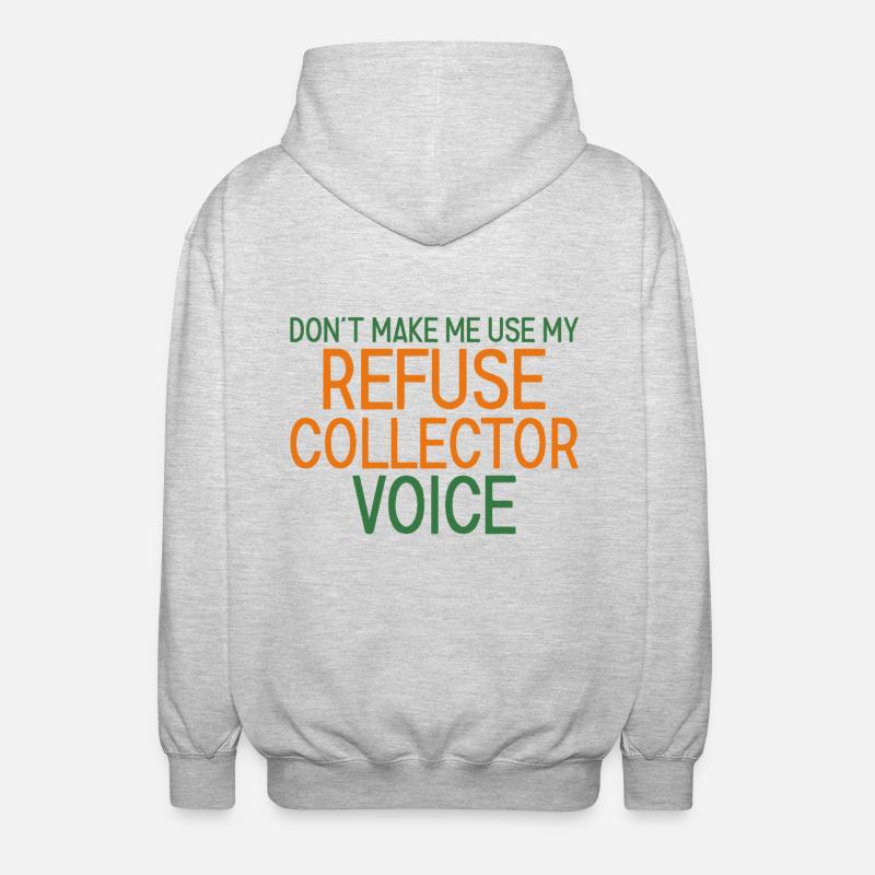 Refuse Collector Voice - Unisex Kapuzenjacke - Hellgrau meliert