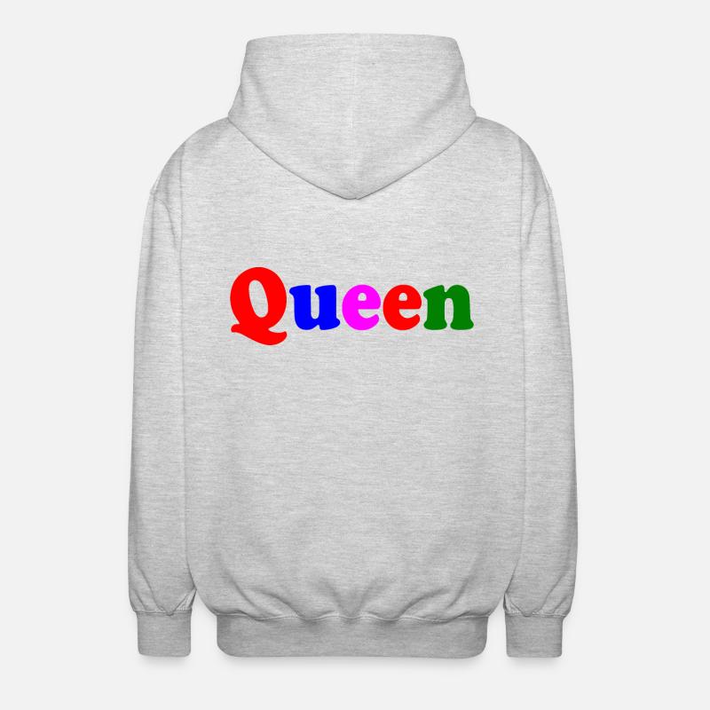 QUEEN - Veste à capuche unisexe - gris clair chiné