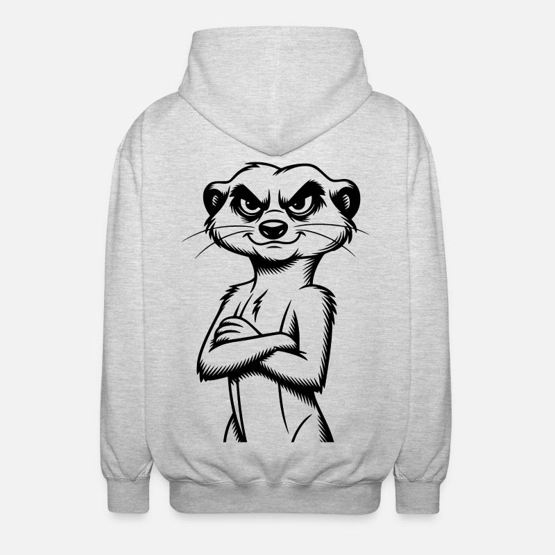 Erdmännchen - Unisex Kapuzenjacke - Hellgrau meliert