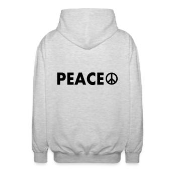 Peace - Veste à capuche unisexe - gris clair chiné - Dos - AI Model Male 185 light (185cm)