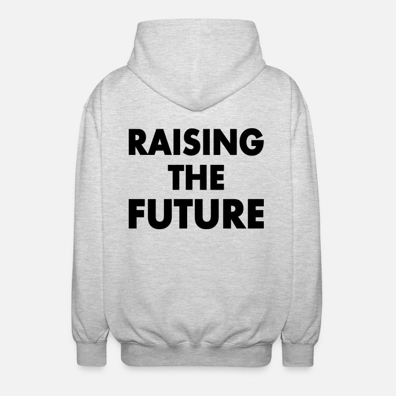 Raising the future - Veste à capuche unisexe - gris clair chiné