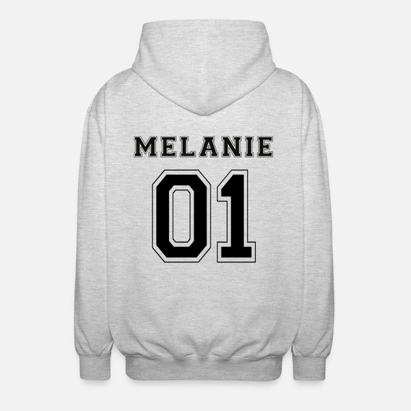 Melanie 01 - Black Edition - Unisex Kapuzenjacke - Hellgrau meliert