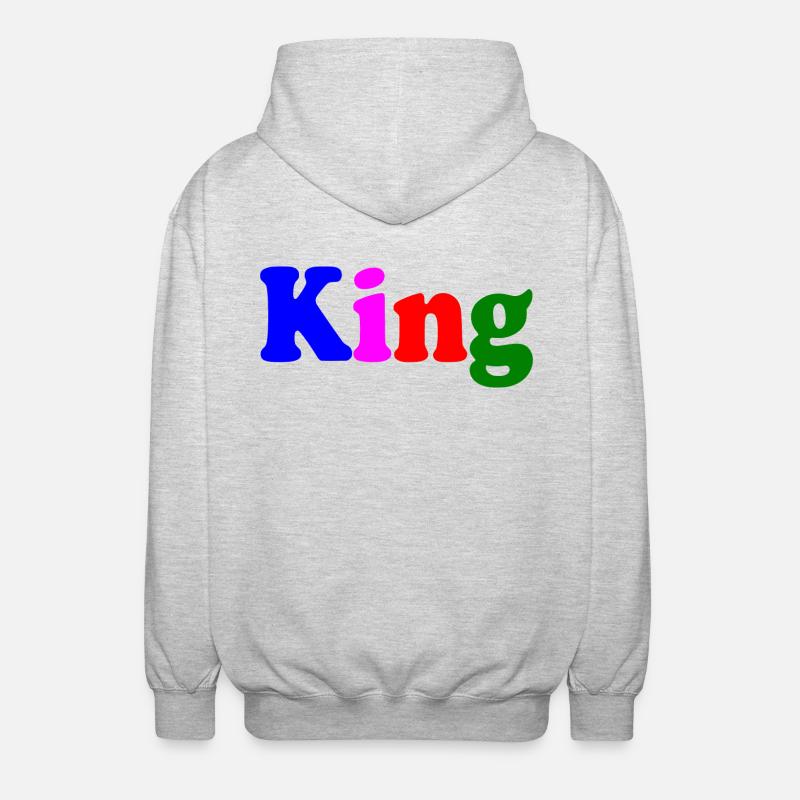 King - Veste à capuche unisexe - gris clair chiné