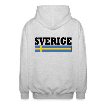 Schweden - Unisex Kapuzenjacke - Hellgrau meliert - Hinten - AI Model Male 185 light (185cm)