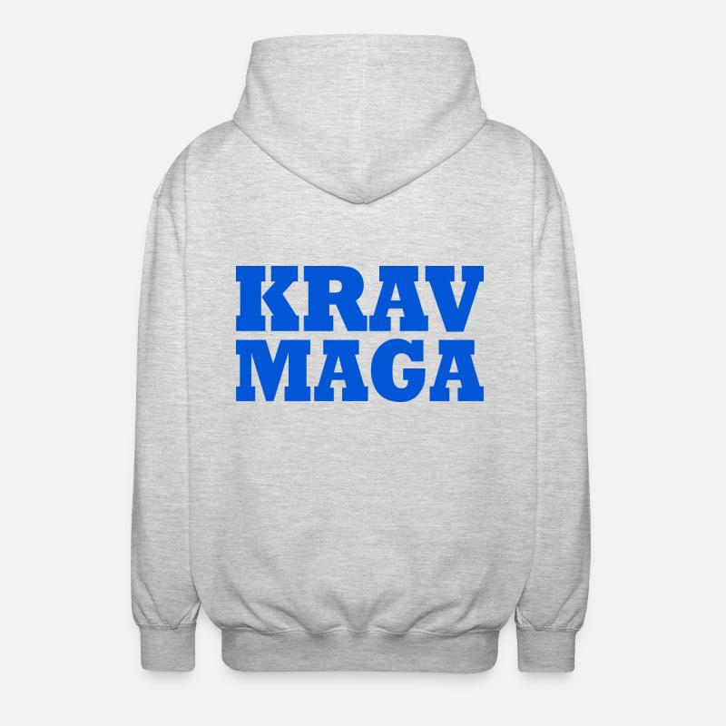 Krav maga - Unisex Hooded Jacket - light heather grey