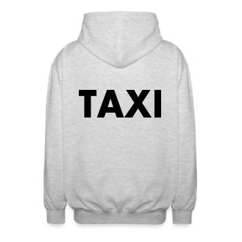 Taxi - Unisex Kapuzenjacke - Hellgrau meliert - Hinten - AI Model Male 185 light (185cm)