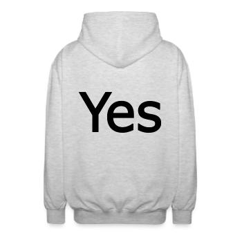 Yes - Veste à capuche unisexe - gris clair chiné - Dos - AI Model Male 185 light (185cm)