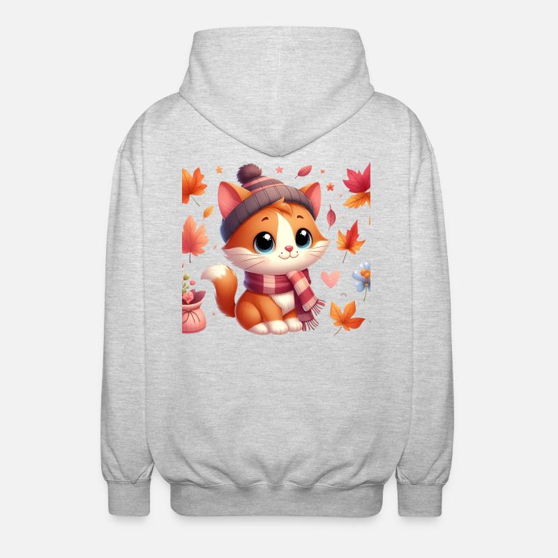 Herbst Kat4 - Unisex Kapuzenjacke - Hellgrau meliert