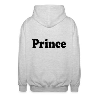 Prince - Unisex Hooded Jacket - light heather grey - Back - AI Model Male 185 light (185cm)