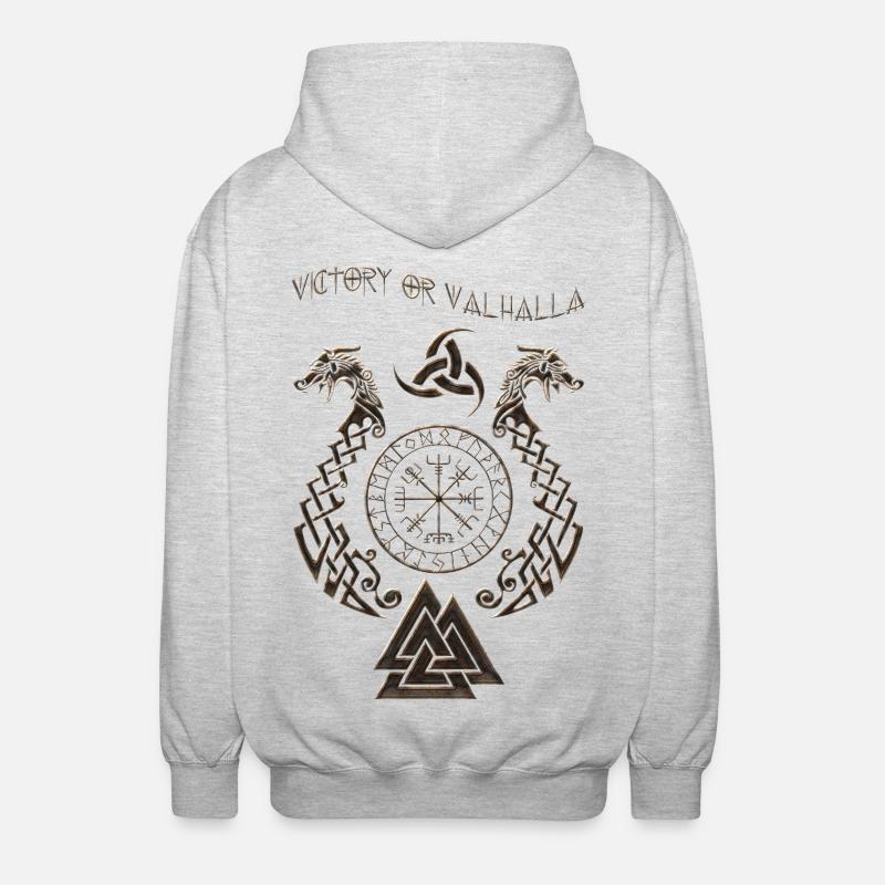 Wikinger-Symbol - Unisex Kapuzenjacke - Hellgrau meliert