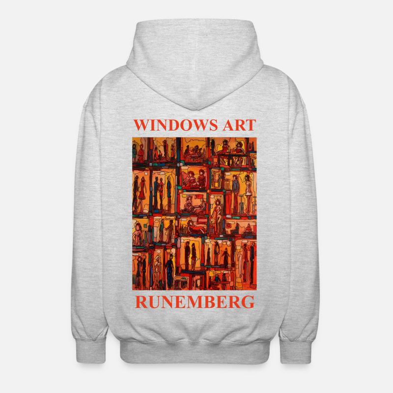 WINDOWS ART LOUIS RUNEMBERG ADAGP - Unisex Kapuzenjacke - Hellgrau meliert