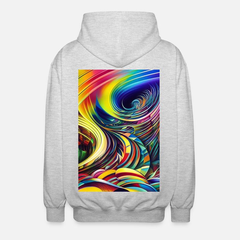 Abstrakte Kunst - Unisex Kapuzenjacke - Hellgrau meliert
