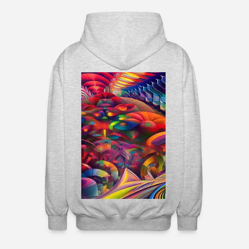 Abstrakte Kunst - Unisex Kapuzenjacke - Hellgrau meliert
