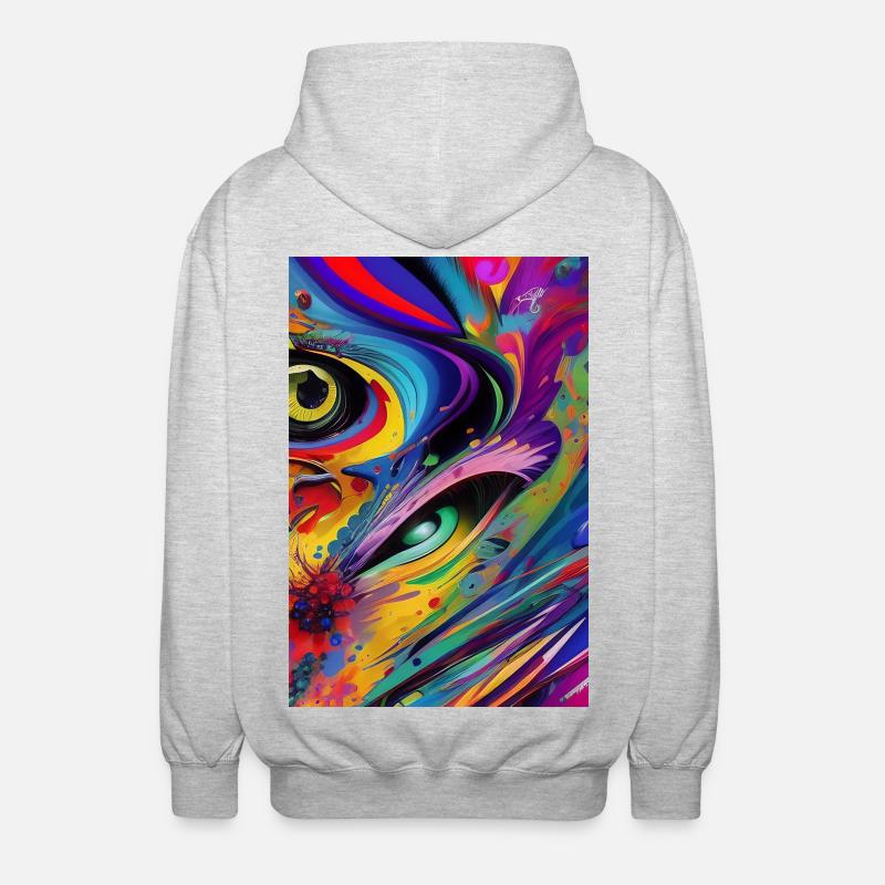 Abstrakte Kunst - Unisex Kapuzenjacke - Hellgrau meliert